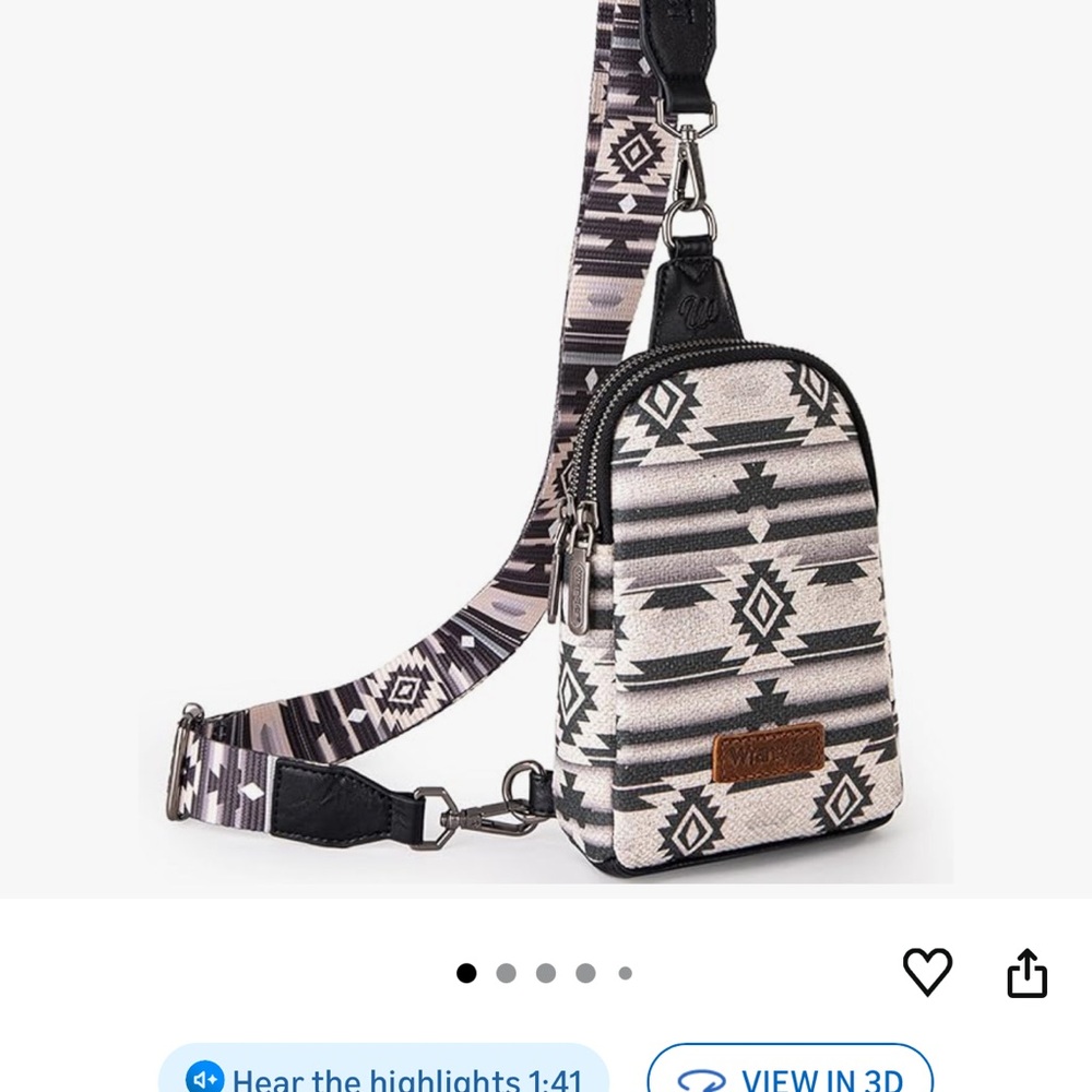 Stylish Black and Gray Patterned Bag